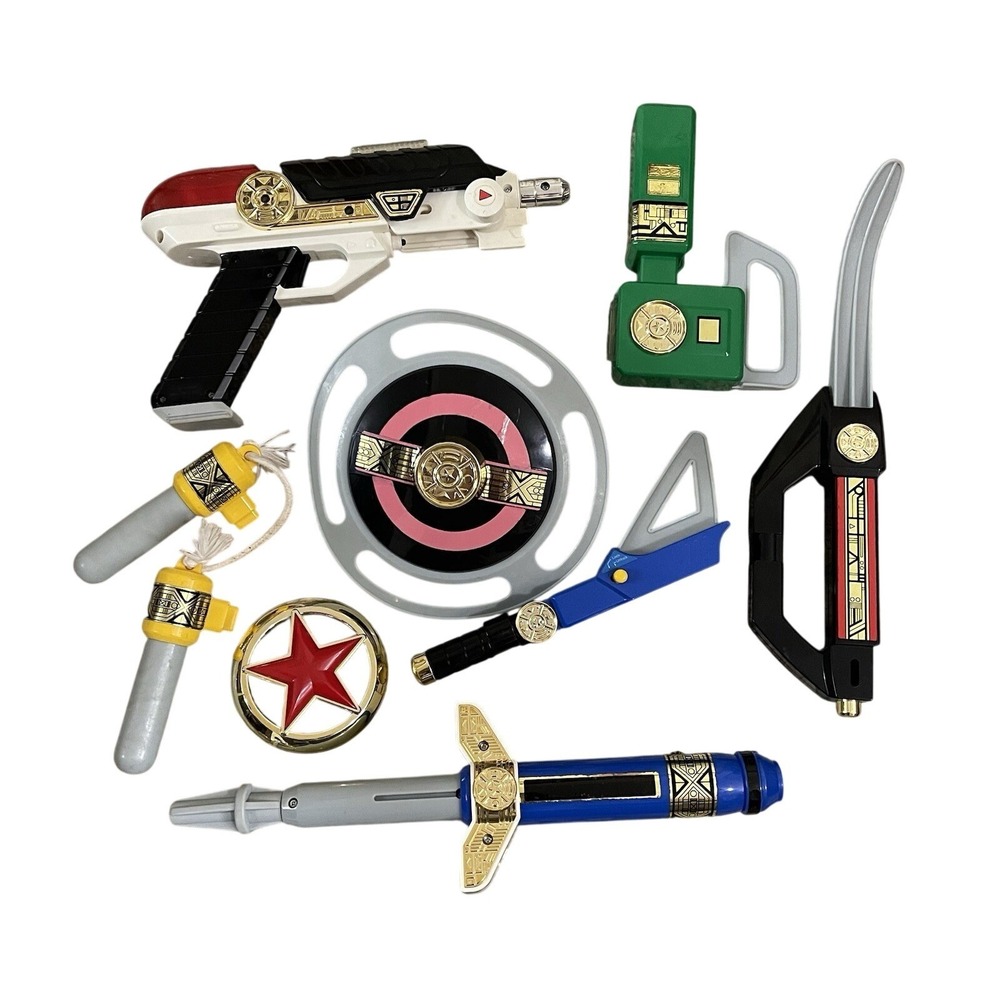 Power Rangers Zeo 7 in 1 Zeo Blaster Weapon Set 1996 Bandai- Untested